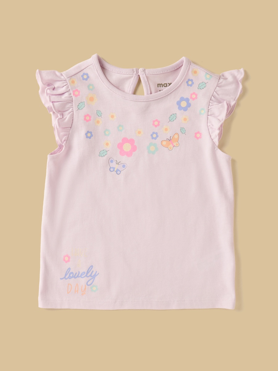 Pack of 3 - Floral Print Cotton T-Shirt