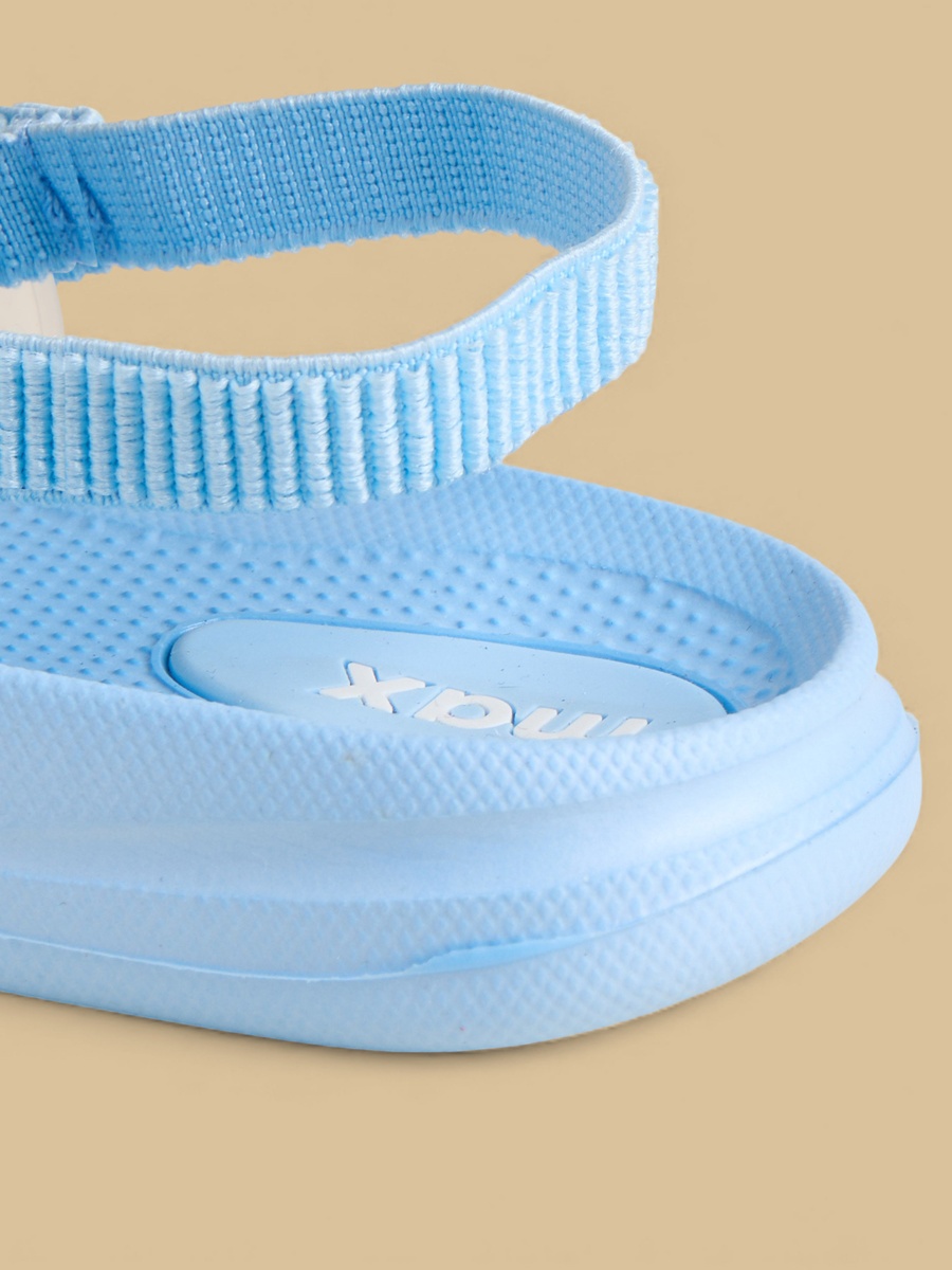 Cheetah Slogan Embossed Slides with Elastic Strap