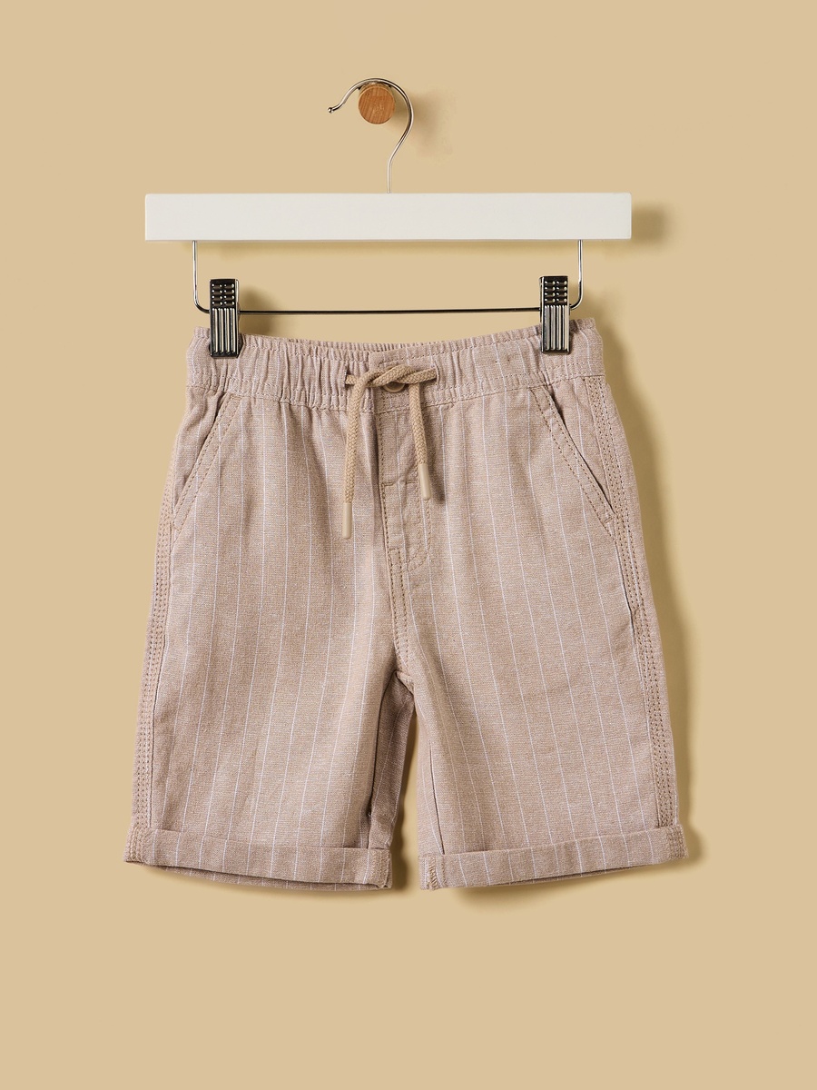 Dobby Shorts With Elasticated Waist