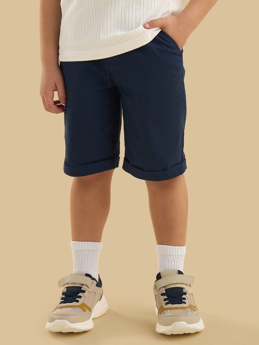 Linen Look Shorts with Drawcord