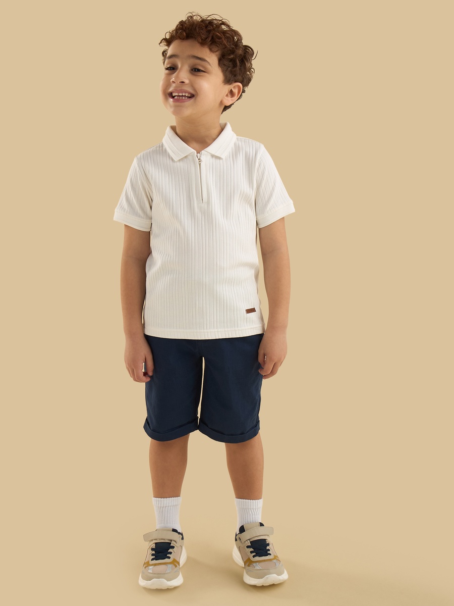 Linen Look Shorts with Drawcord