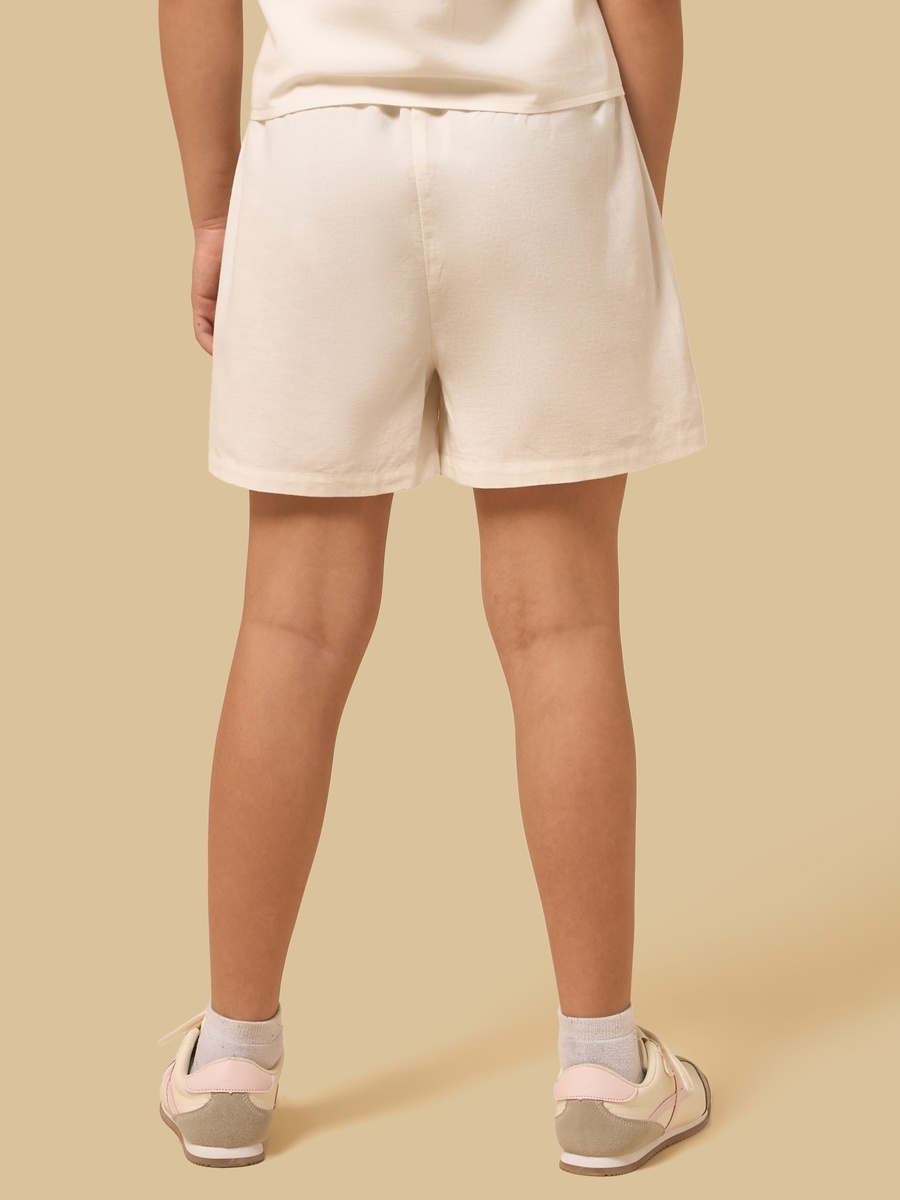 Floral Embroidered Linen Shorts