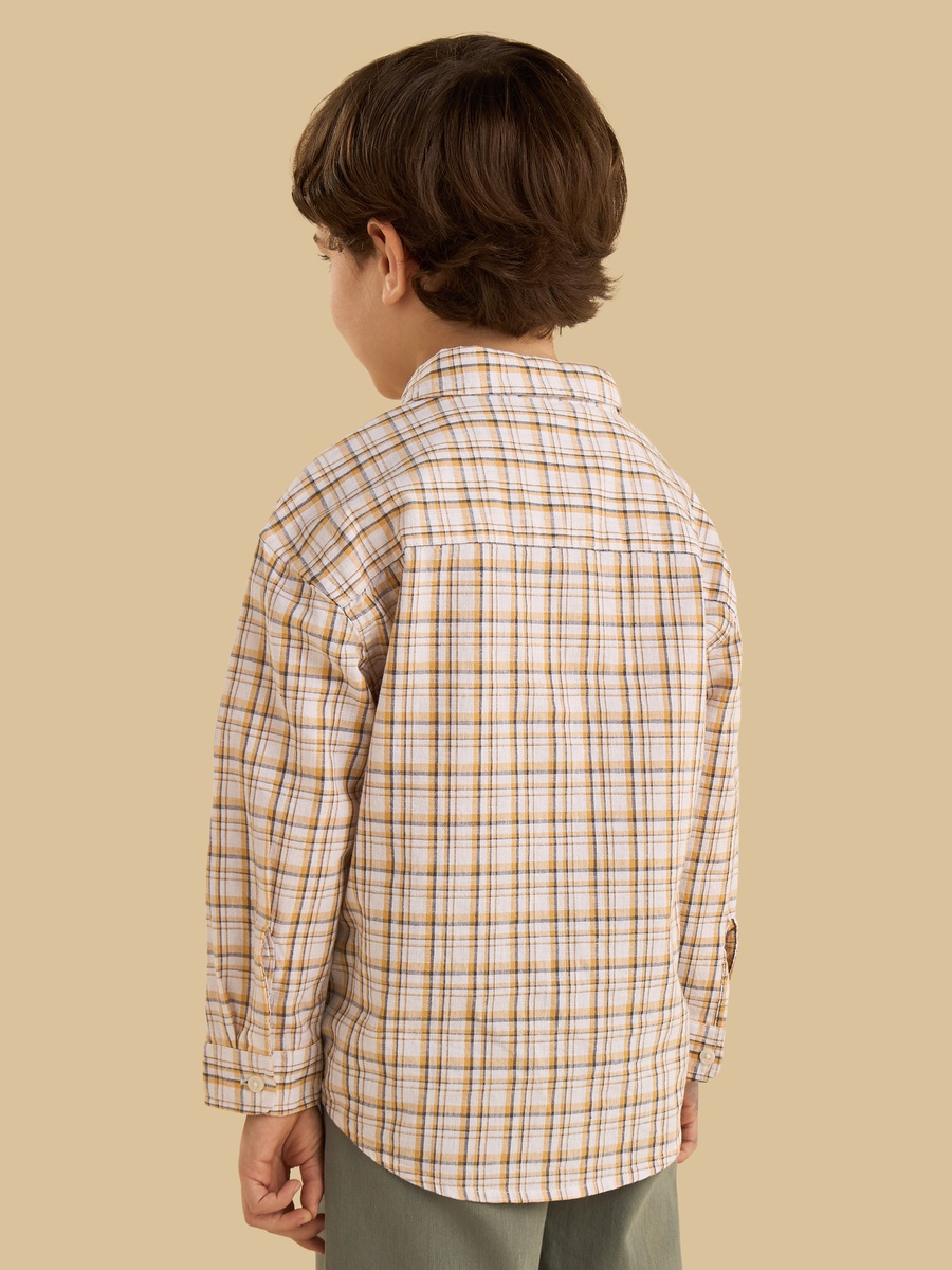 Checked Linen Cotton Shirt