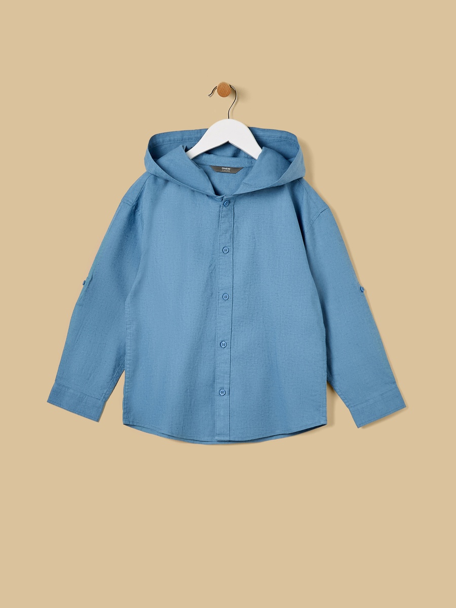 Hooded Linen Shirt