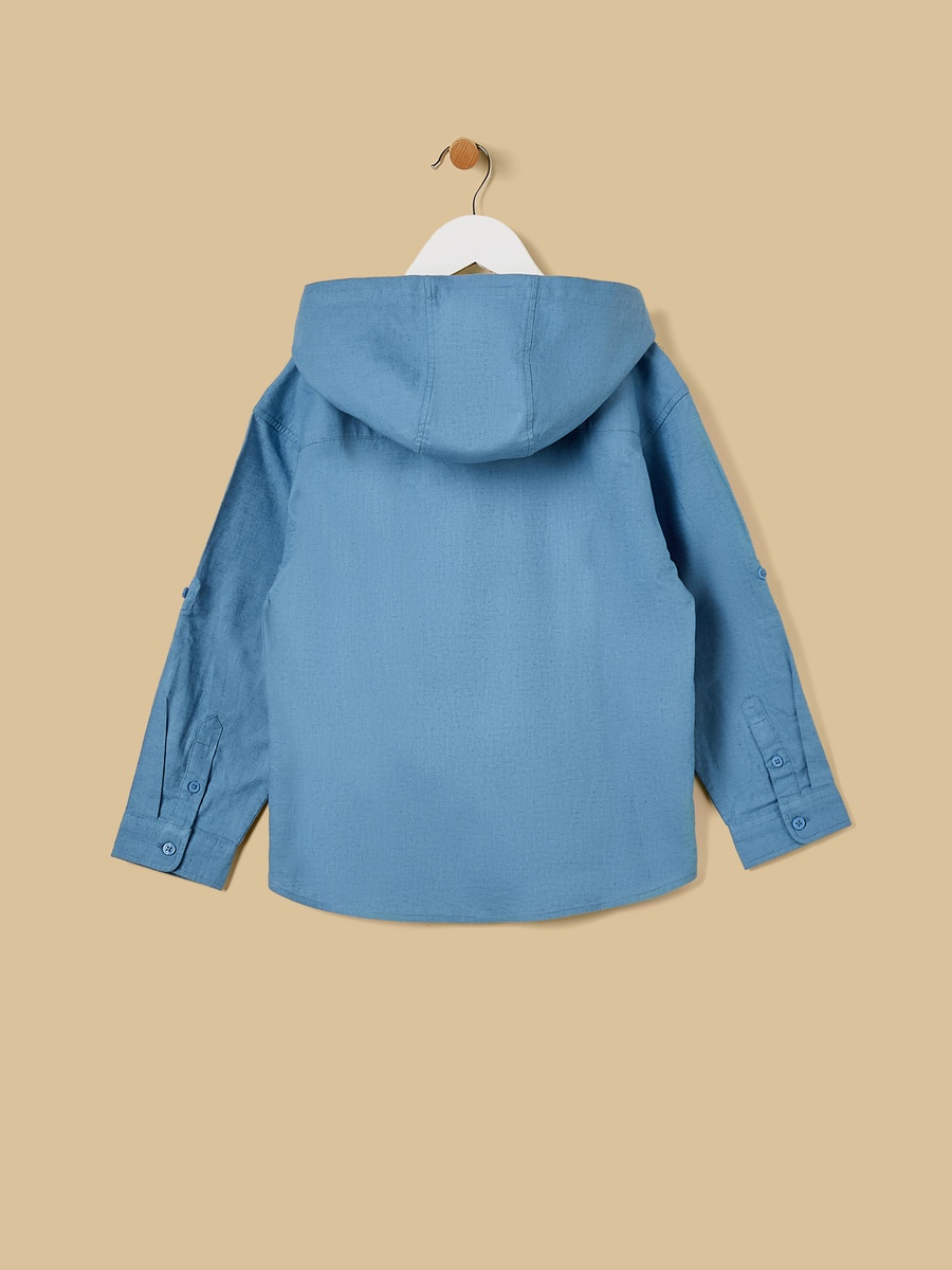 Hooded Linen Shirt