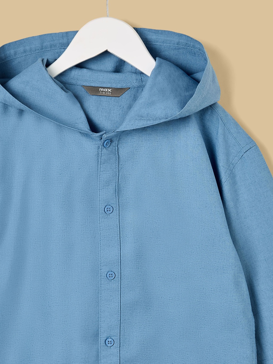 Hooded Linen Shirt