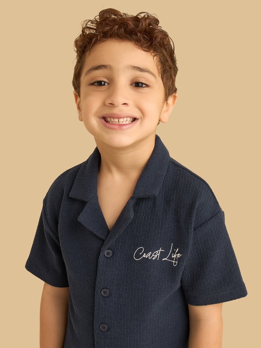 Varsity Embroidered Cotton Shirt
