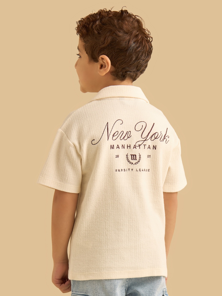 Varsity Embroidered Cotton Shirt
