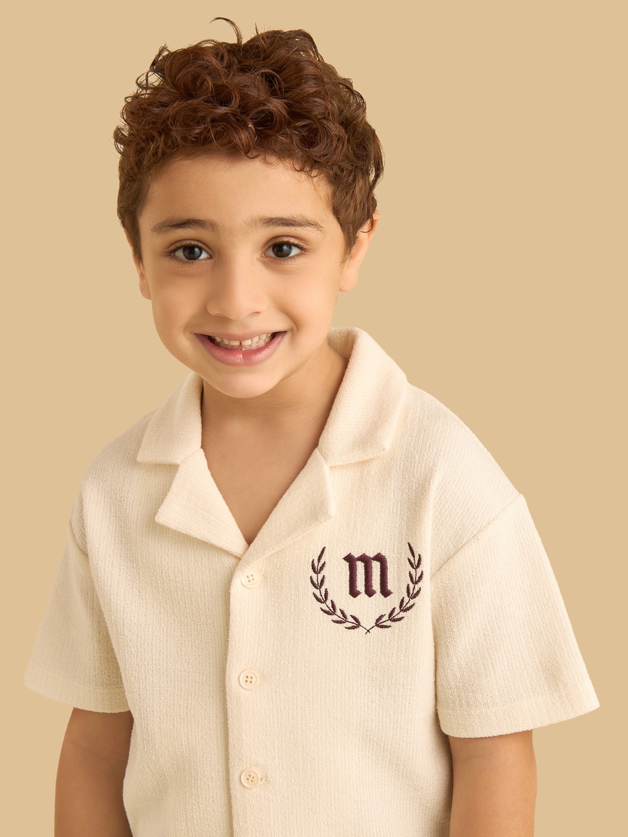 Varsity Embroidered Cotton Shirt