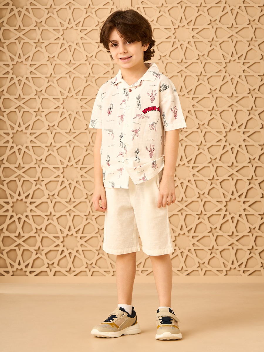 Spider-Man Print Cotton Shirt
