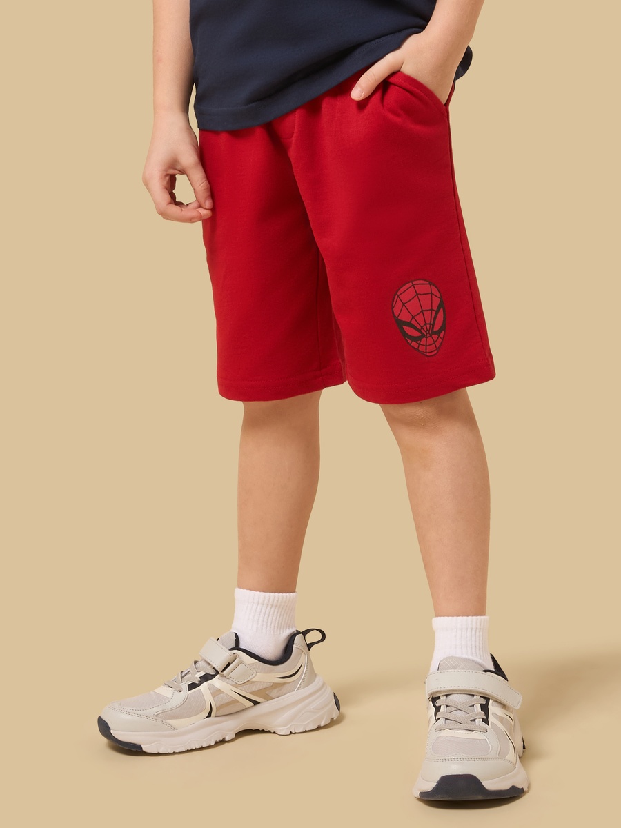 Spiderman Placement Printed T-Shirt and Shorts Set