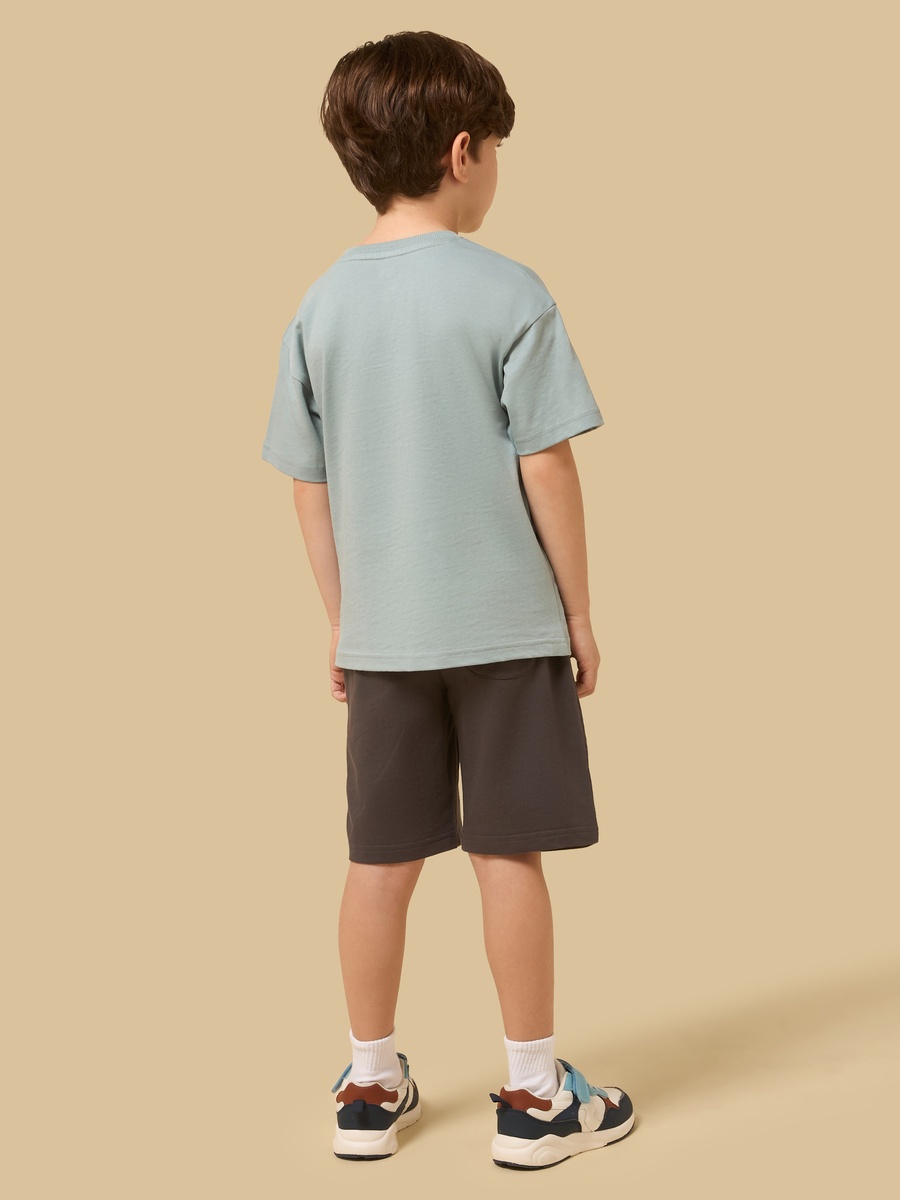 NYC Spider-Man Print Cotton T-Shirt and Shorts Set