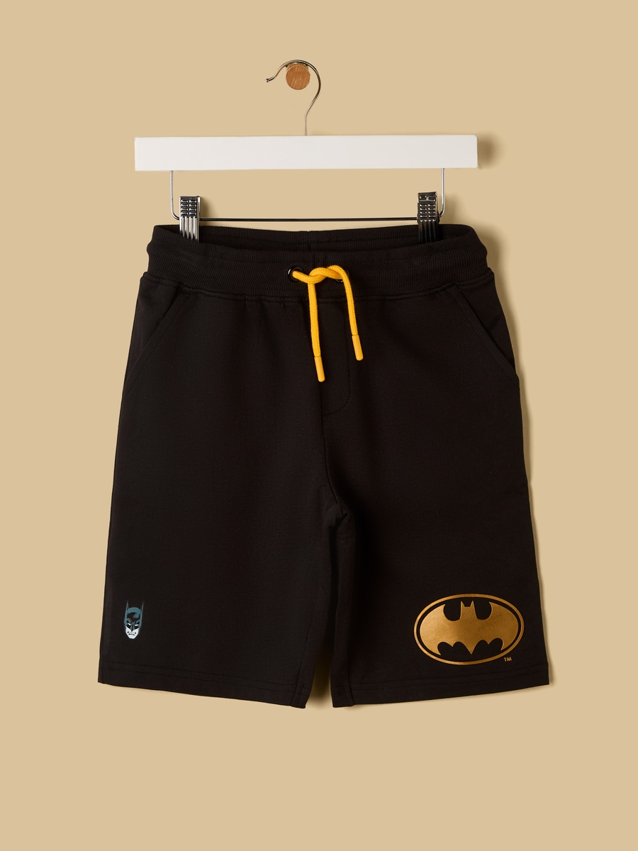 Batman Print Cotton T-Shirt and Shorts Set