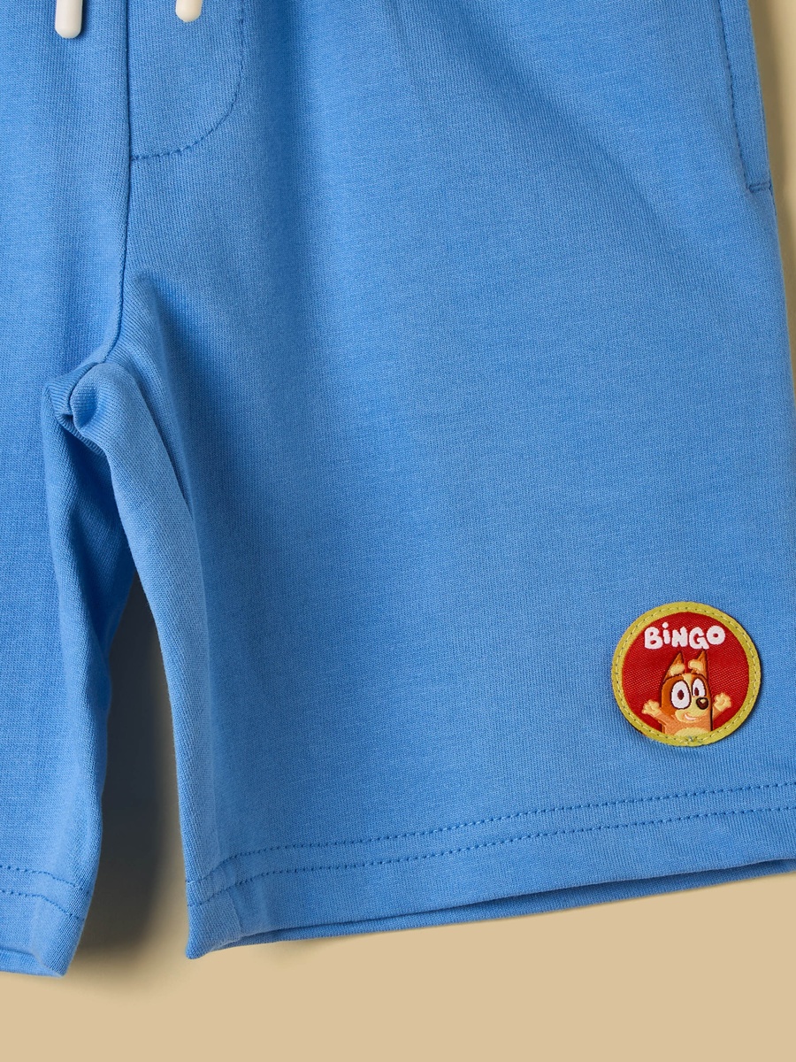 Bingo Bluey Print Cotton T-Shirt and Shorts Set