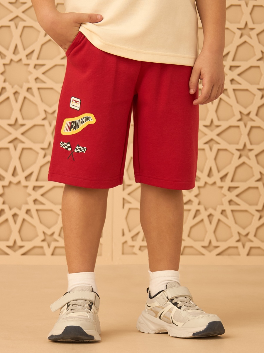 Paw Patrol Print Cotton T-Shirt and Shorts Set
