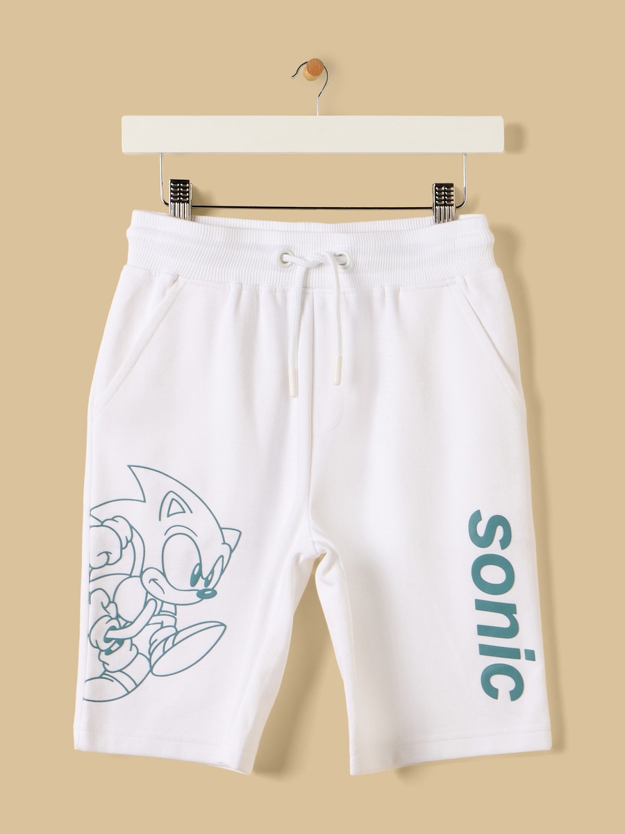 Sonic Print Cotton Polo T-Shirt and Shorts Set