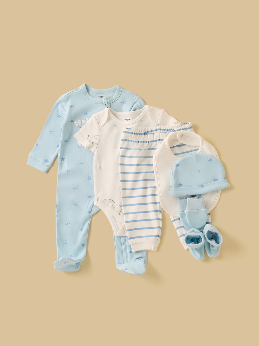 Elephant Print 7-Piece Clothing Set