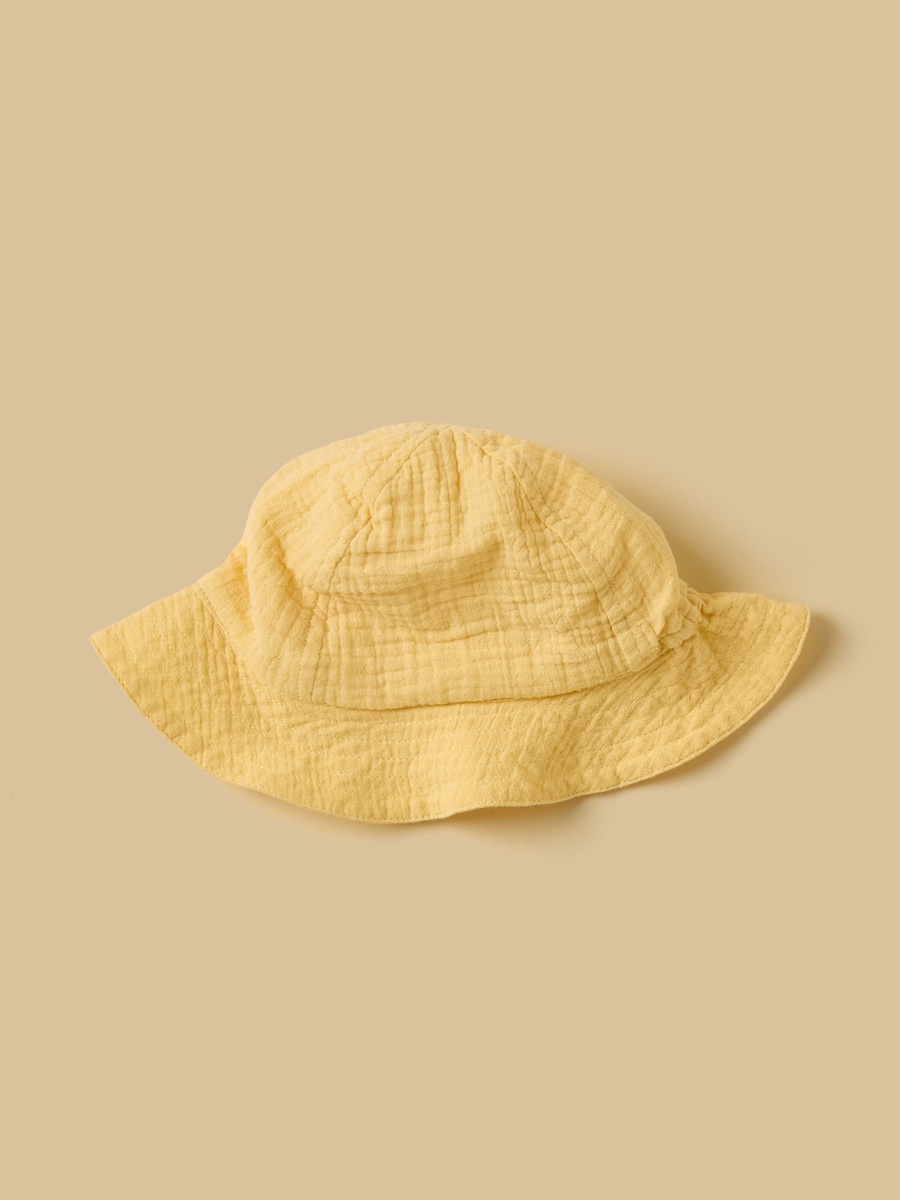 Textured Double Gauze Shirt with Shorts and Cap