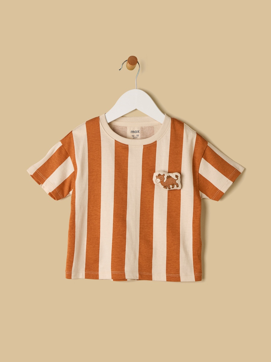 Striped Cotton T-Shirt and Shorts Set