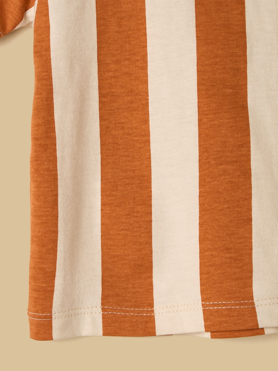 Striped Cotton T-Shirt and Shorts Set
