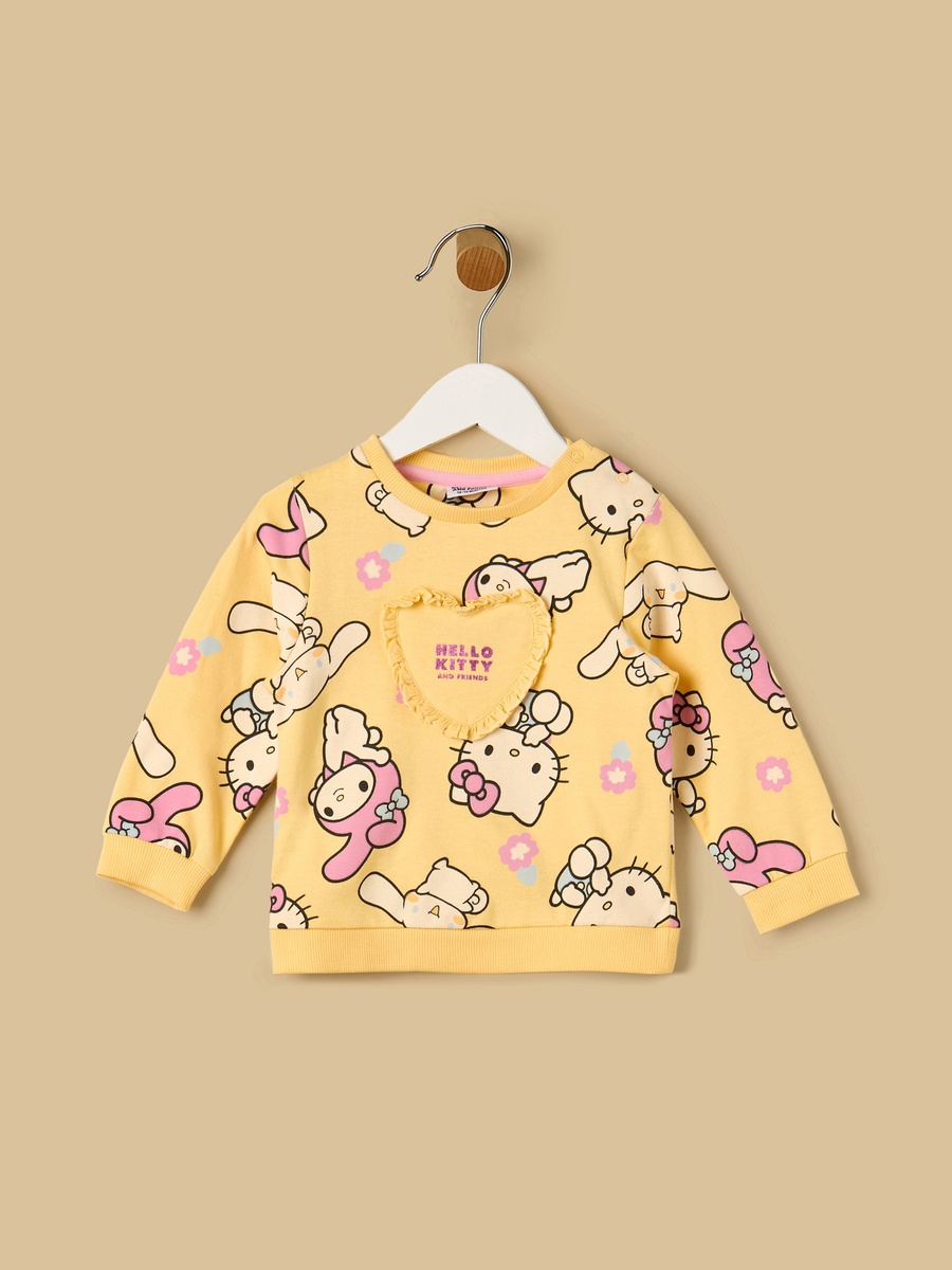 Hello Kitty and Friends Print Cotton Sweatshirt and Joggers Set