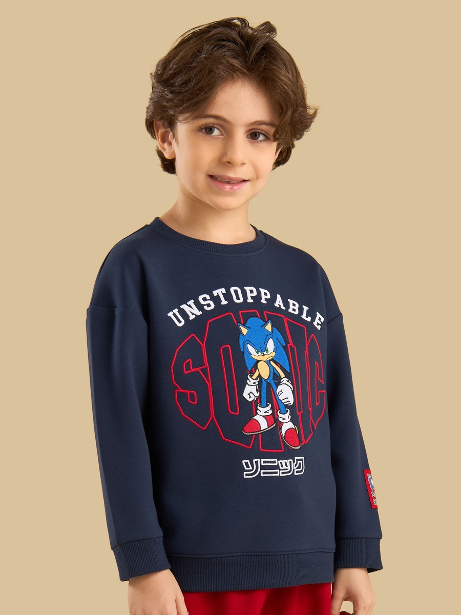 Sonic The Hedgehog Embroidered Sweatshirt and Joggers Set