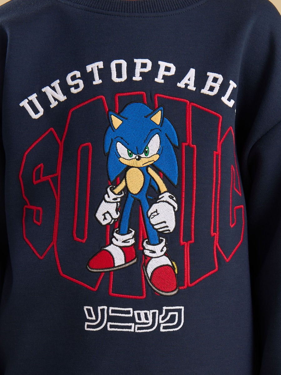 Sonic The Hedgehog Embroidered Sweatshirt and Joggers Set