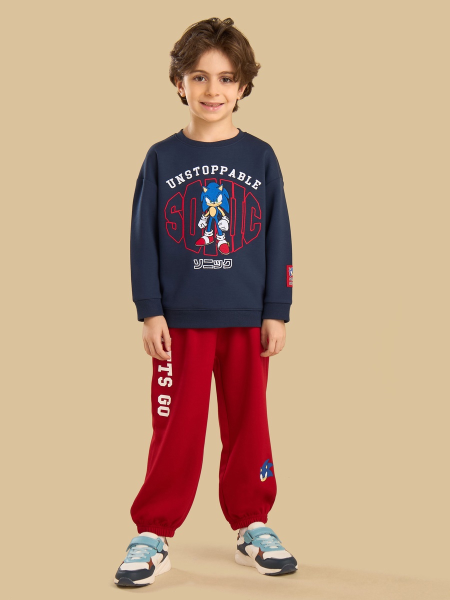 Sonic The Hedgehog Embroidered Sweatshirt and Joggers Set