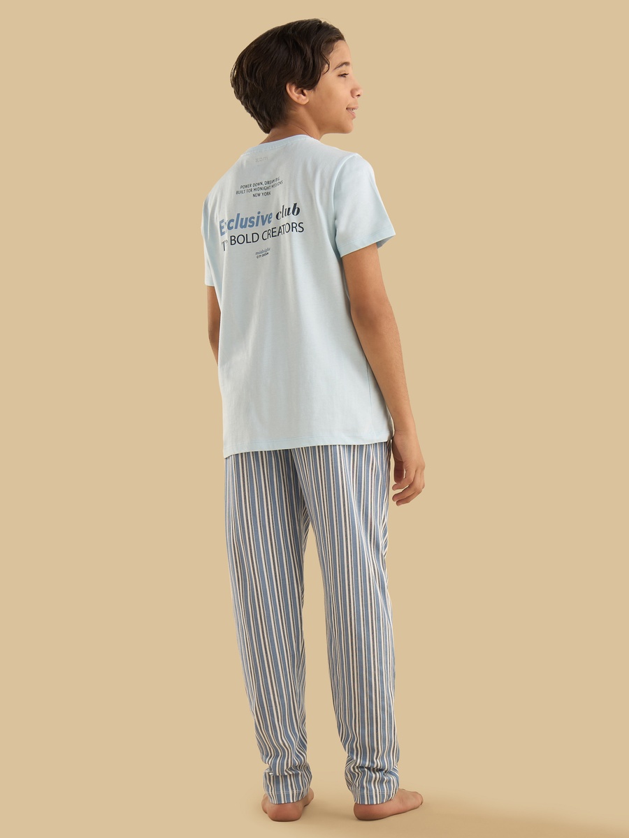 Striped Cotton Pyjama Set