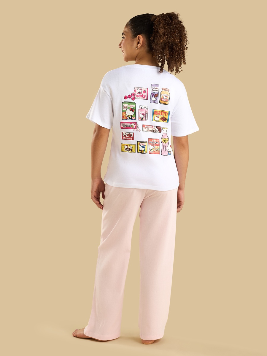 Hello Kitty Print Pyjama Set