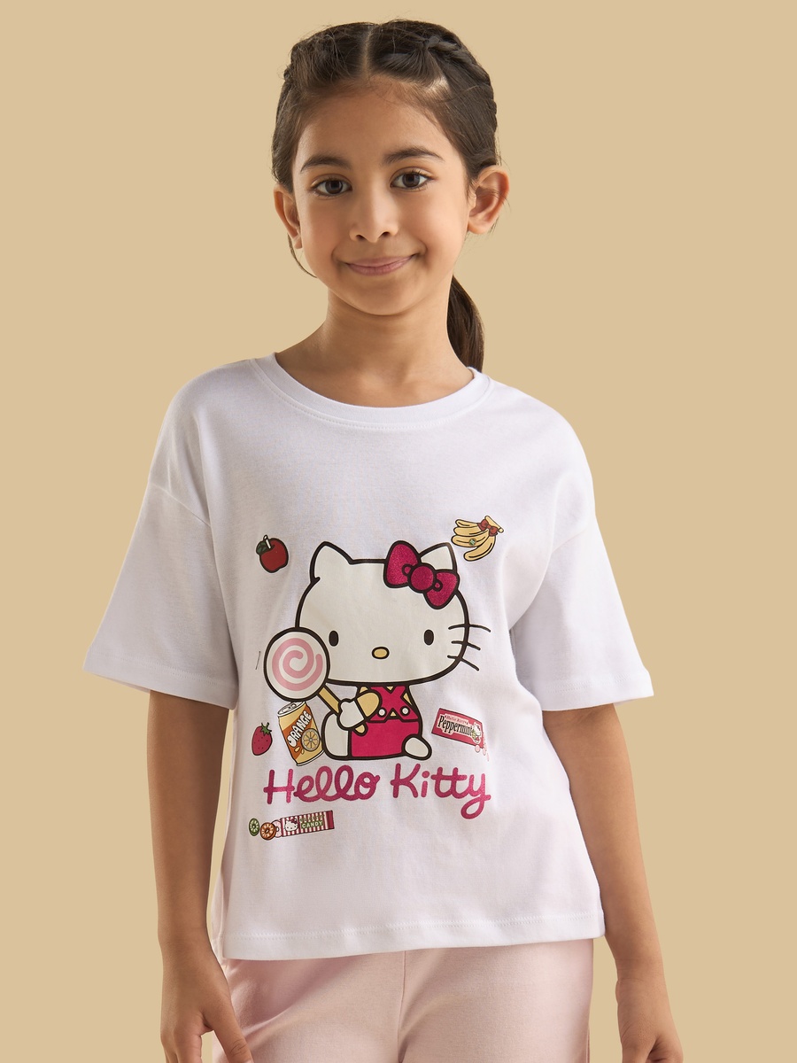 Hello Kitty Print Pyjama Set