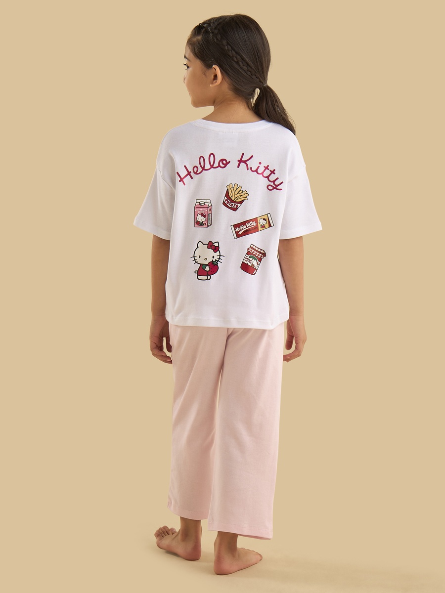 Hello Kitty Print Pyjama Set