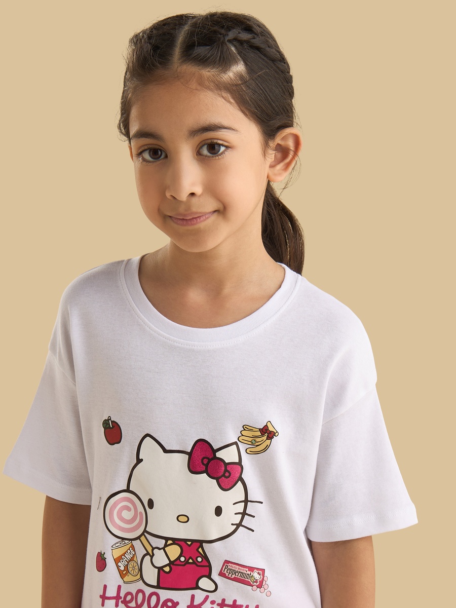 Hello Kitty Print Pyjama Set