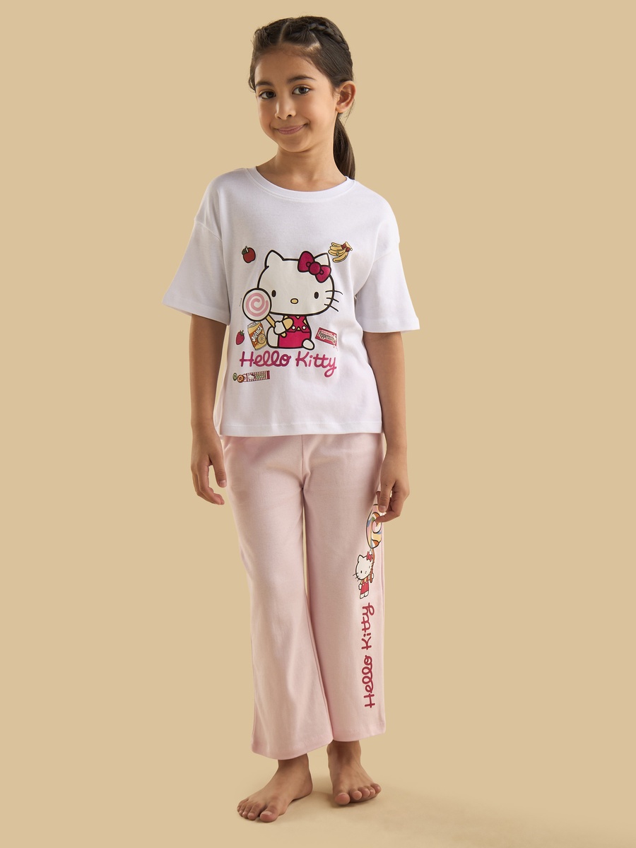 Hello Kitty Print Pyjama Set