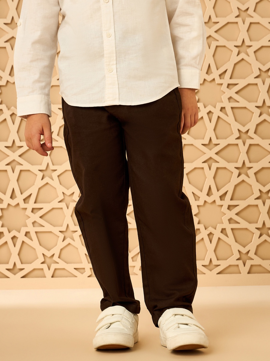 Linen Blend Pull-On Pants
