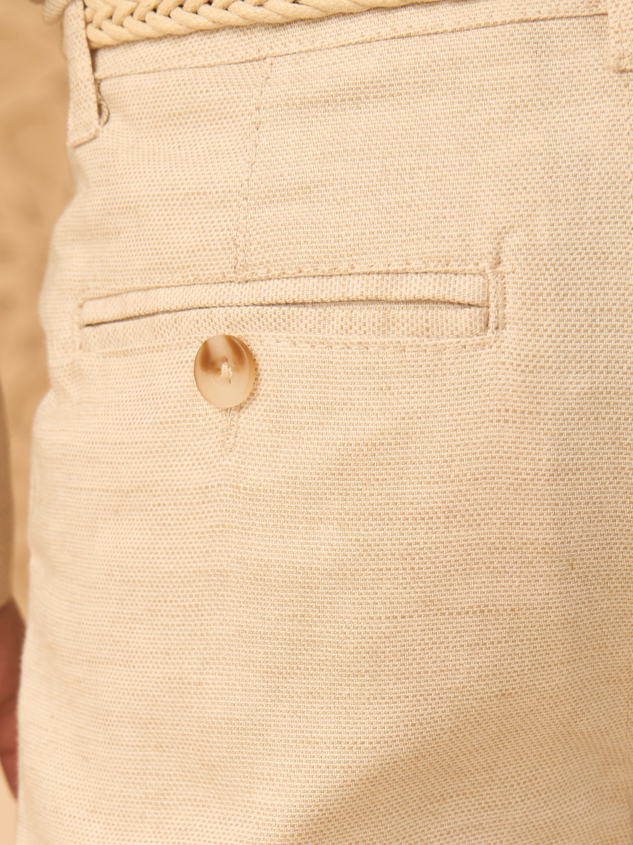 Textured Pants with Belt