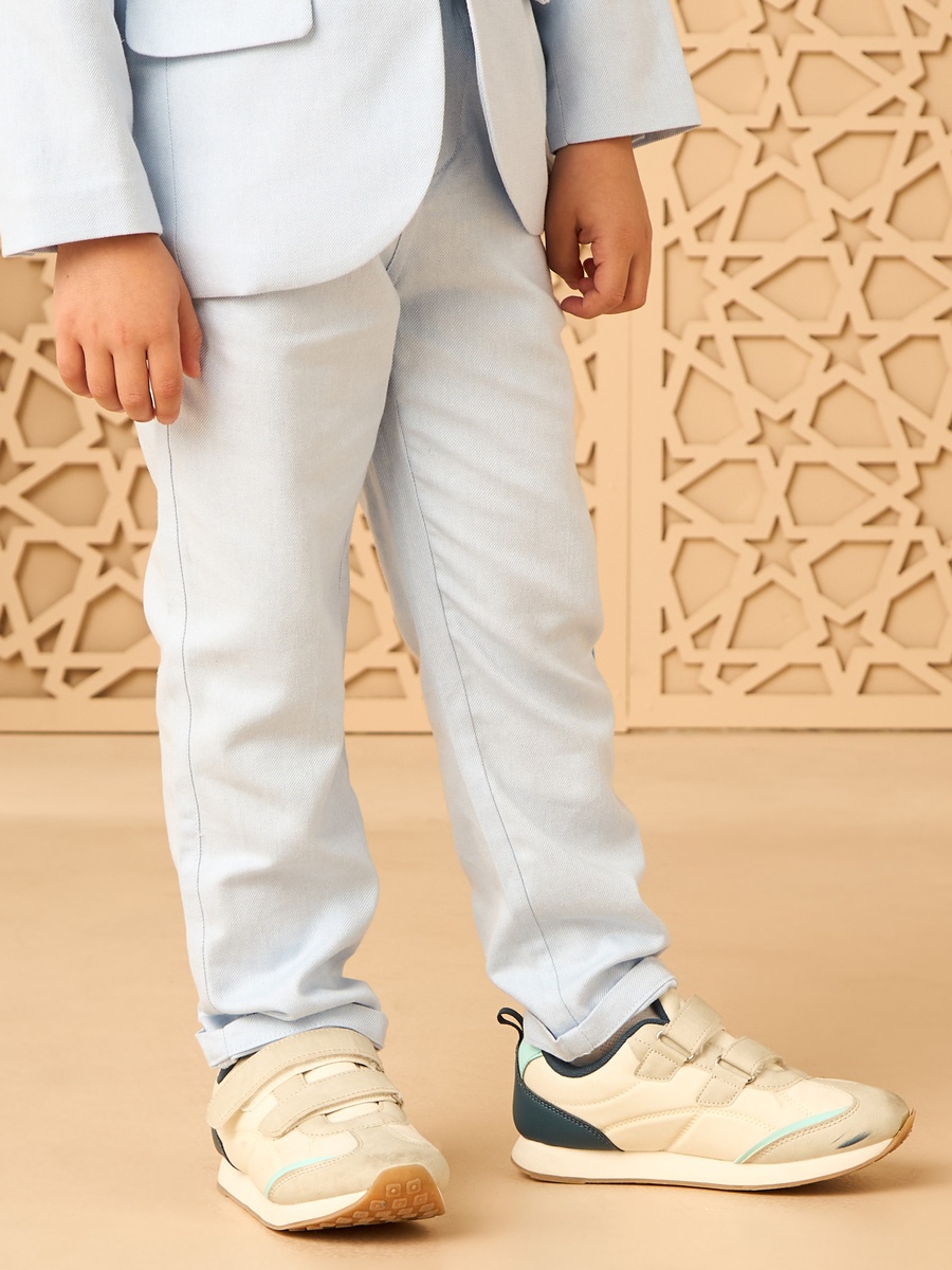 Linen Blend Trousers with Belt