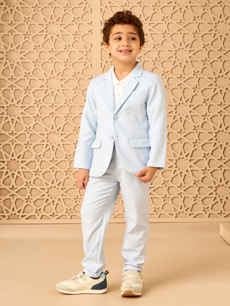 Linen Blend Trousers with Belt