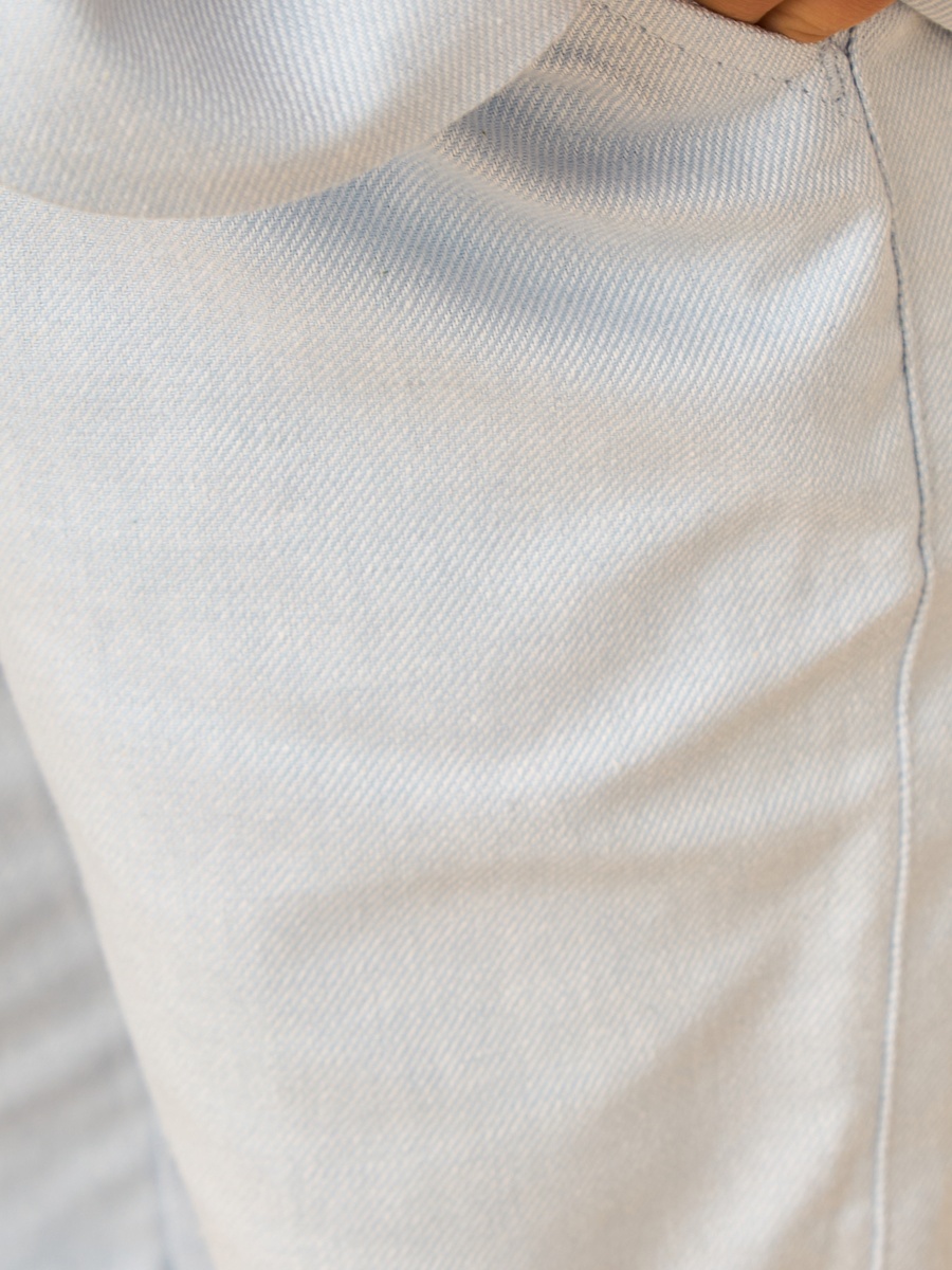 Linen Blend Trousers with Belt