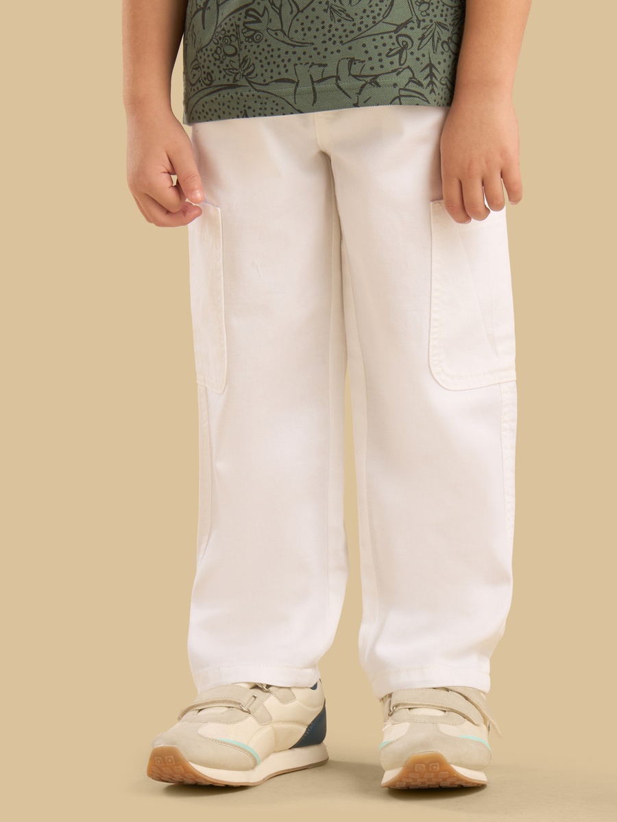 Pull-On Cotton Cargo Pants