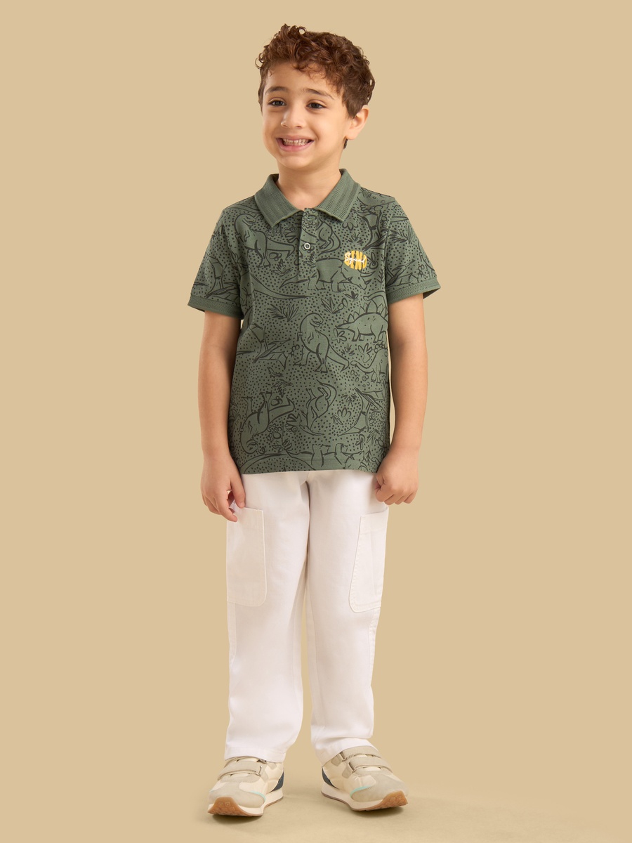 Pull-On Cotton Cargo Pants