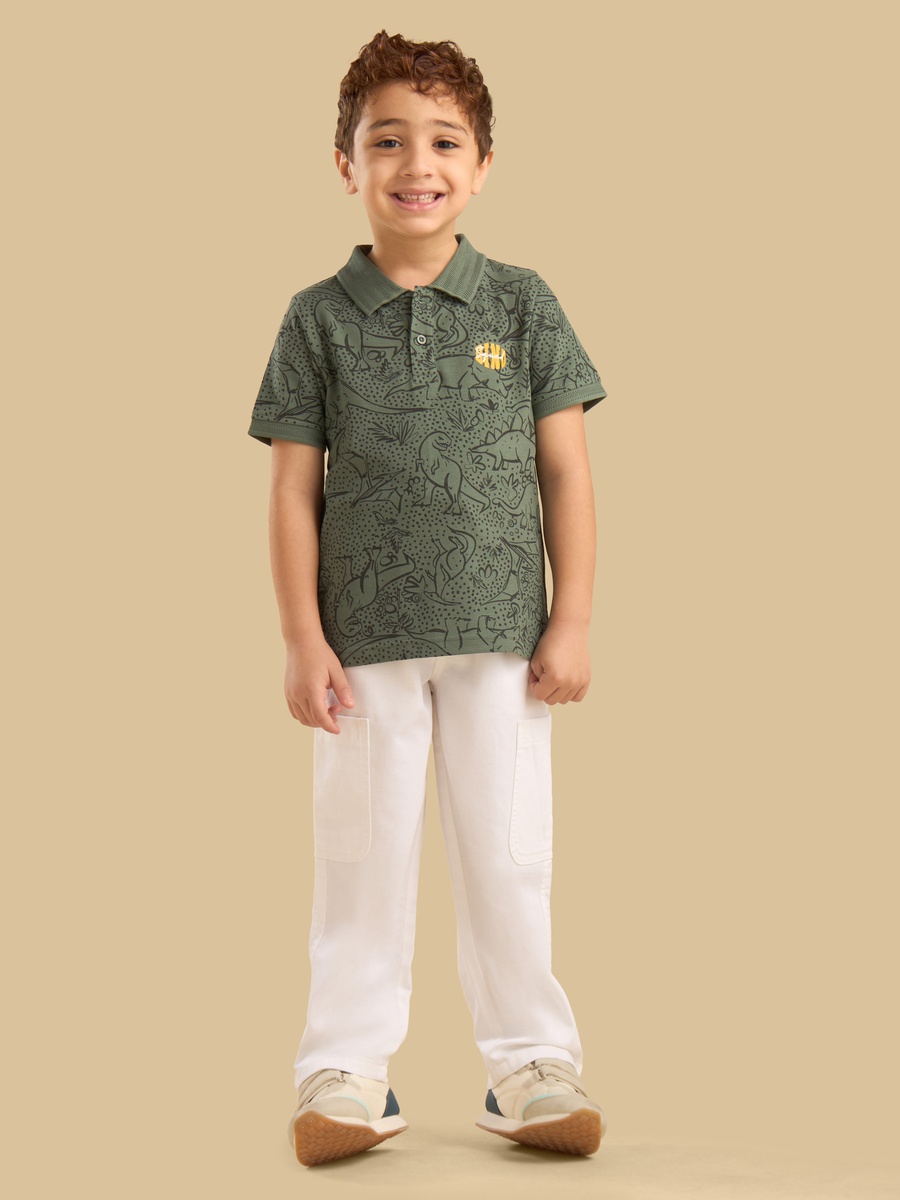 Pull-On Cotton Cargo Pants