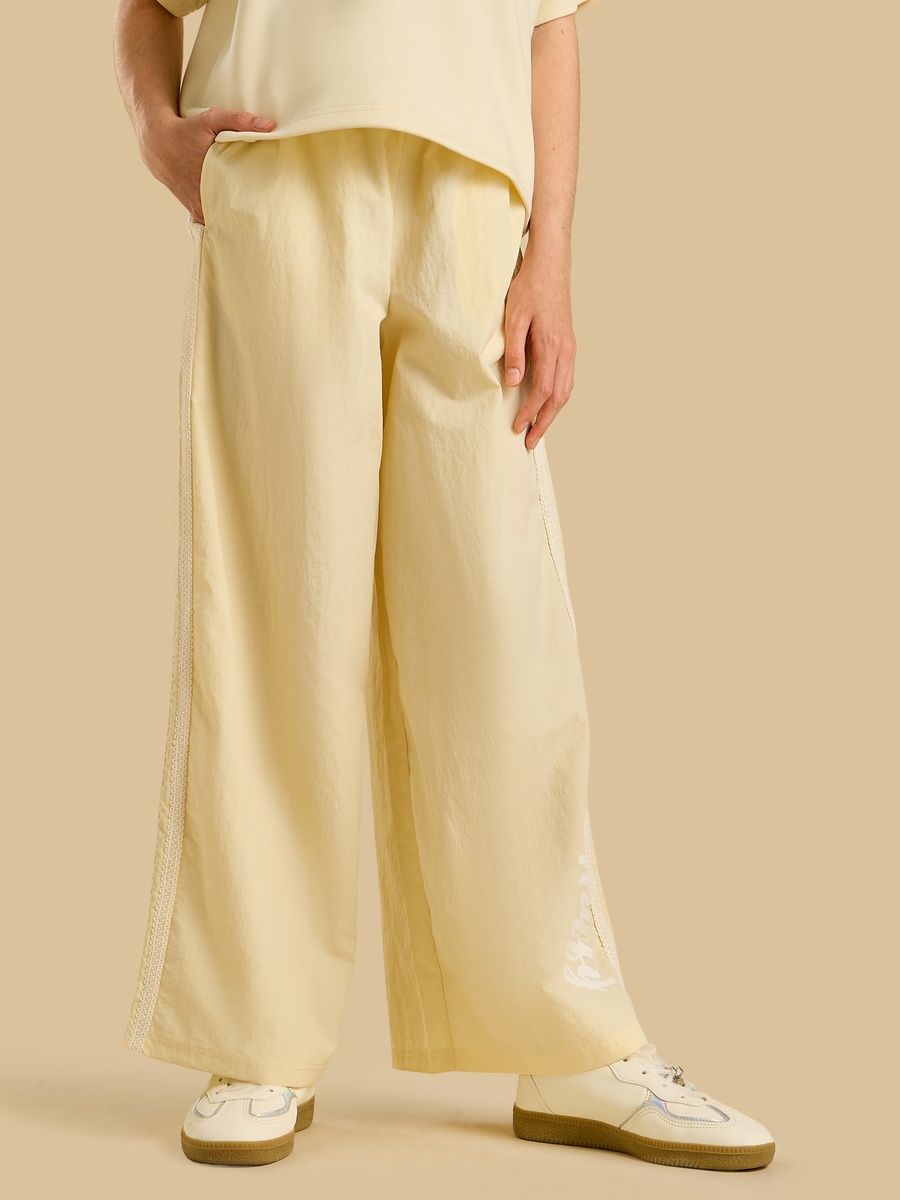 Miffy Wide Leg Pants With Lace Detail