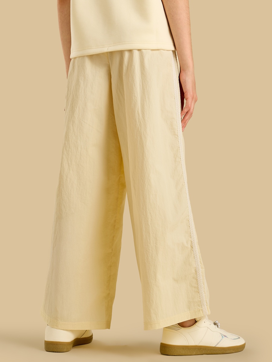 Miffy Wide Leg Pants With Lace Detail