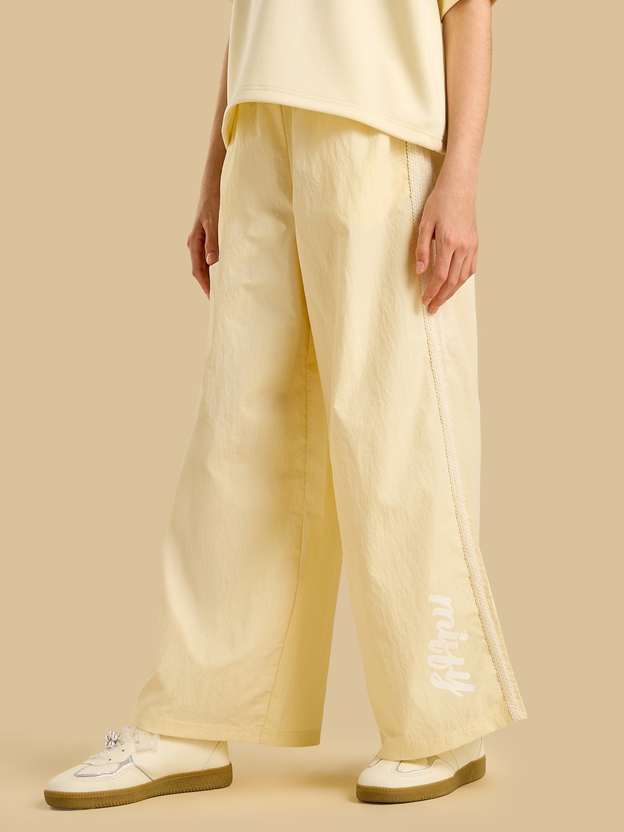 Miffy Wide Leg Pants With Lace Detail