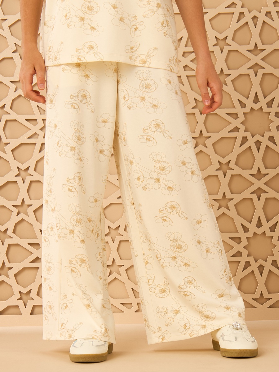 Cardcaptor Sakura Print Wide Leg Pants