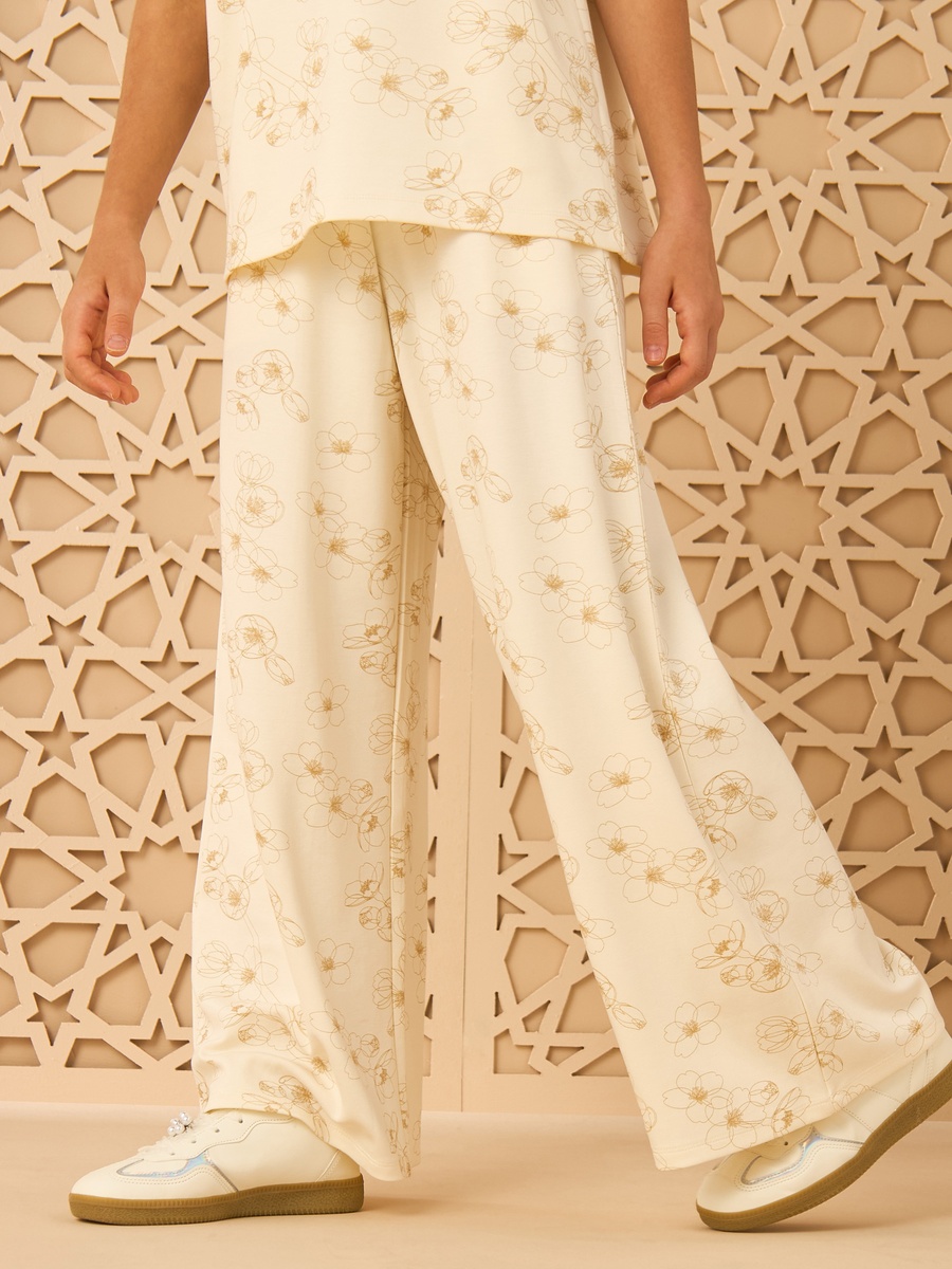 Cardcaptor Sakura Print Wide Leg Pants