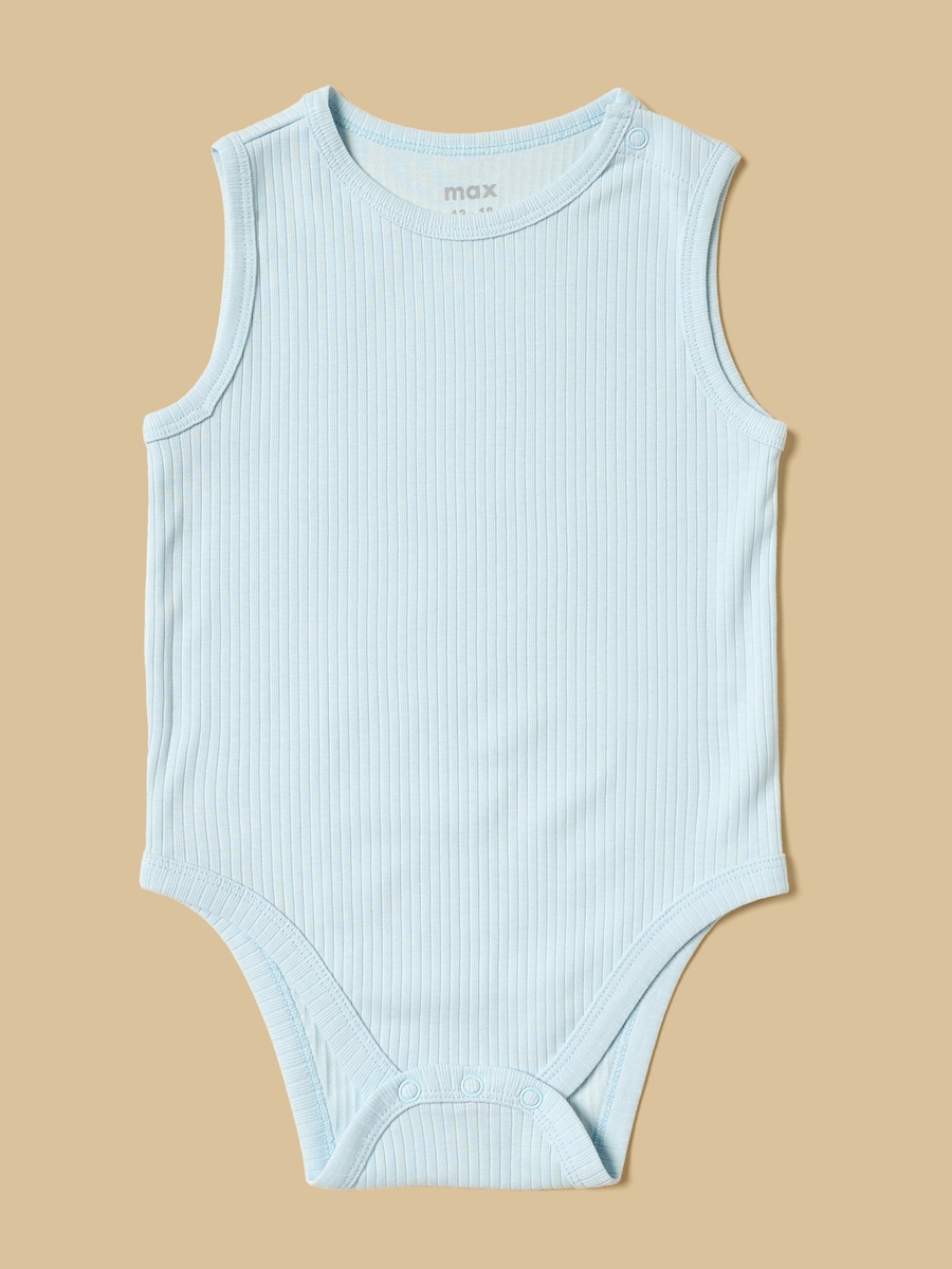 Pack Of 5 Solid Ribbed Sleeveless Bodysuit