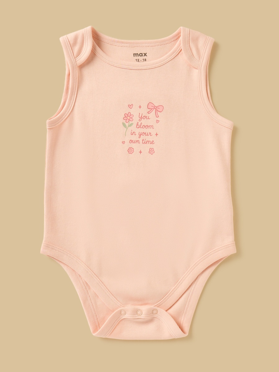 Pack of 5 - Assorted Cotton Sleeveless Bodysuit