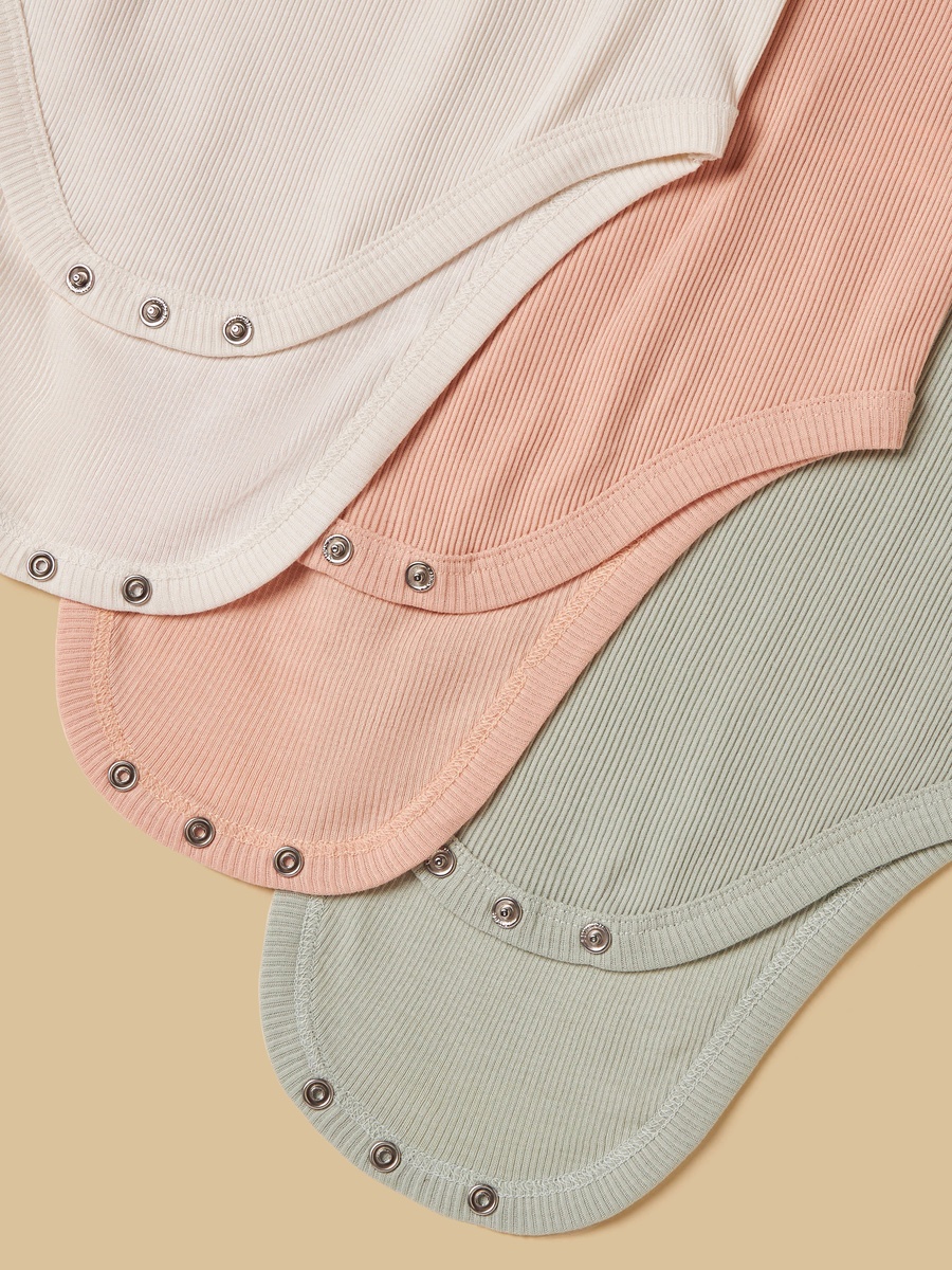 Pack of 3 - Ribbed Bodysuit